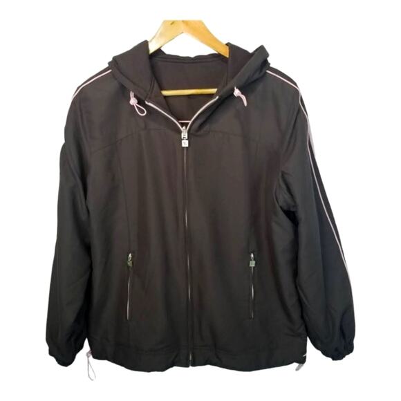 Everlast Sweatshirt womens large Reversible Zip up Hooded Jacket - Picture 9 of 9